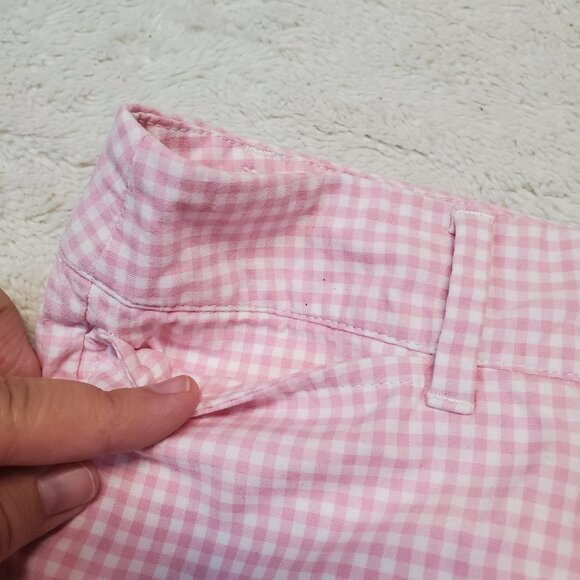 Talbots Pink White Gingham Plaid Cottagecore Preppy Perfect Crop Pants 2 Petite - Picture 3 of 10